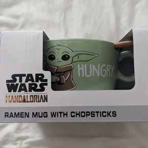 Star Wars Mandalorian Grogu Baby Yoda Always Hungry Ramen Soup Bowl